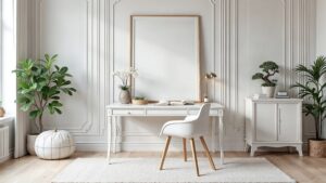 French Art Deco Wood Home Office Medium in size