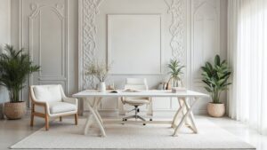 Middle Eastern Post-Modern Textile Home Office Large in size