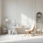 Italian White Futurism Wood Home Office