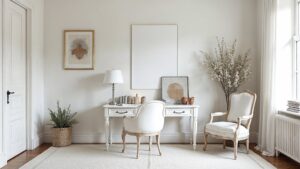 French Modern Textile Home Office Medium in size