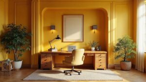 French Art Deco Wood Home Office Medium in size