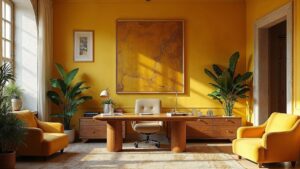 Italian Art Deco Stone Home Office Medium in size