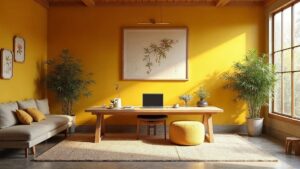 Japanese Contemporary Stone Home Office Extra-Large in size