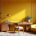 Italian Yellow Futurism Wood Home Office