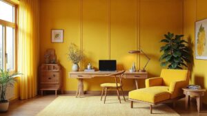Russian Yellow Futurism Wood Home Office