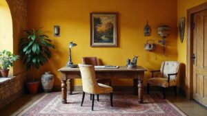 British Medieval Stone Home Office Medium in size